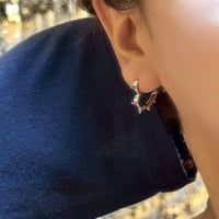 2508PR0801 / Thorn Heart shape Hoop pierce（Silver/T0.1）