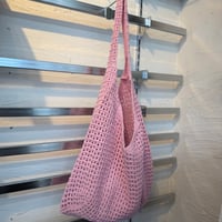 2606BG053(S) / Crochet Mesh Tote Bag (Pink)