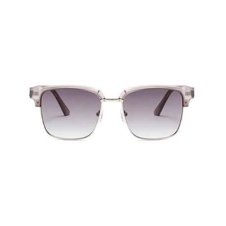 【 Select 】Retro Square Semi Metal Sunglasses (Grey/Gradient)