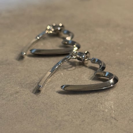 2504PR0776 /  Heart hoop Pierce（Silver)