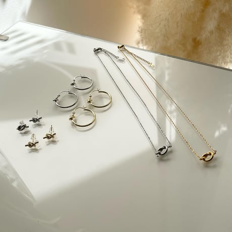 2310NC0203 / Knot twist Necklace（Gold）