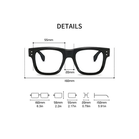【 Select 】Big Flame Oversize Sunglasses (Matt Black/Clear）