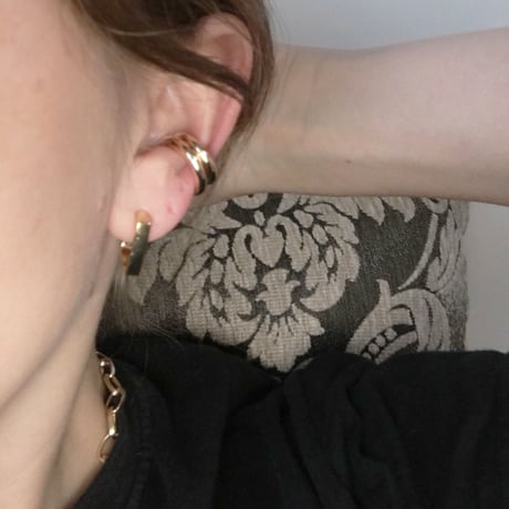 Simple Metal Cartilage Earcuff （Gold/Medium） / EC068B
