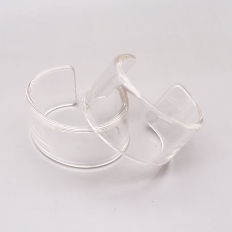 Acrylic Resin Geometric Open Bangle（Clear）/ 2109_BR099