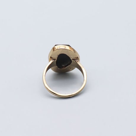 Marble irregular cut Stone ring （Gold）   /  2105-RG061