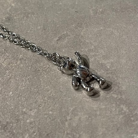 2502NC0287 / Teddy bear motif Necklace（Silver）