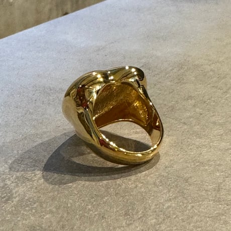 2408RG0504 / Big Heart oval ring（Gold）