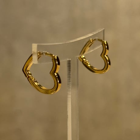 2501PR0743 / Mini Heart square hoop pierce（Gold）