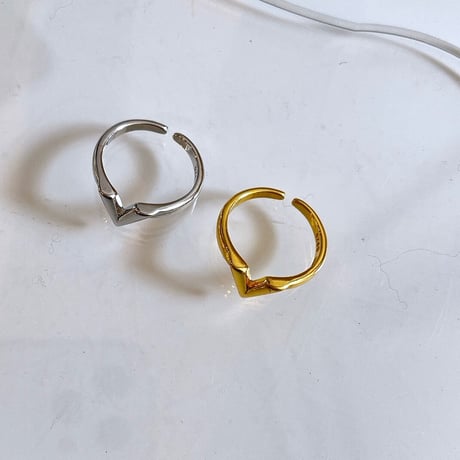 2406RG0476 / V letter mini ring（Gold)