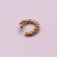 Rope Chain Twist Hoop Earcuff （Gold/Medium） / EC055