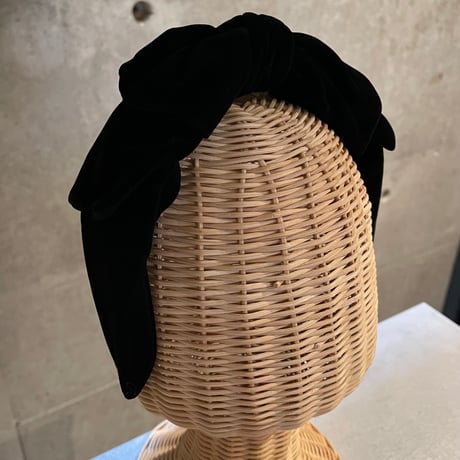 2512HA0079（S）/ Velours Ribbon headband（Black）