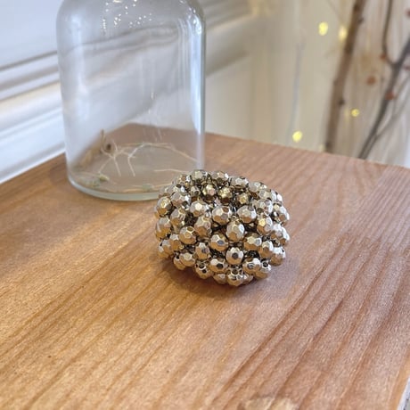 Metal ball beads Hair tie（Silver）/ HA-068