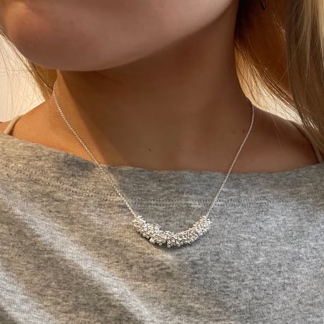 2504NC0335 /  Ring stone necklace（Silver)