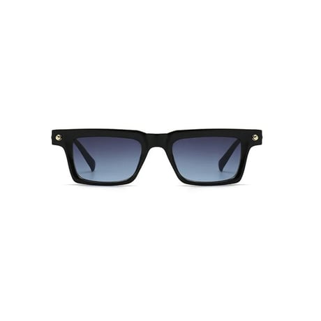 【 Select 】Vintage Square Gradient High Quality Sunglasses (Black/Navy)