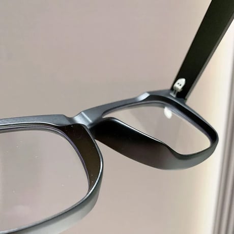 【 Select 】Big Flame Oversize Sunglasses (Matt Black/Clear）