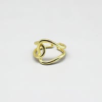 Overlap Double Line Open Ring（Gold） /  2111-RG144