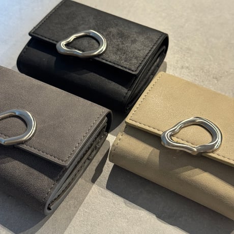 2509GS040(S)/ Point Tri-fold Wallet（Gray)