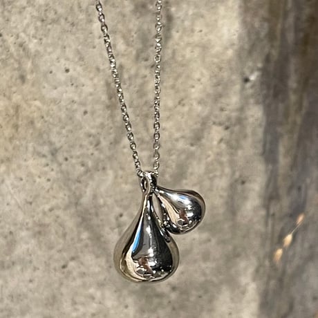 2501NC0284 / Double drop motif Necklace（Silver）