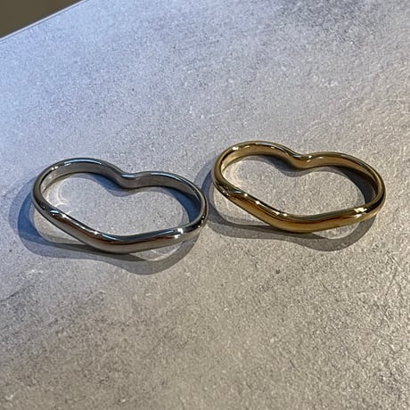 2504RG0616 /  Heart double finger ring（Gold）