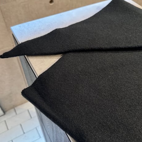 2509GS042(S)/Knit Triangle Stall（Black)