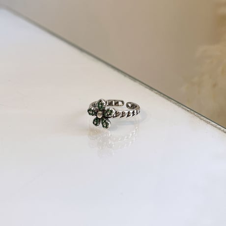 2512RG0688 / Color flower ring （Silver）