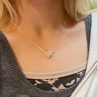 2504NC0334/ Logo motif  Heart necklace（Silver)