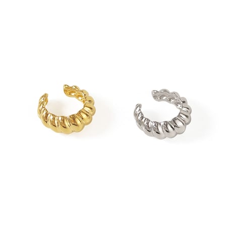 Crossiant Twisted Ear Cuff （SILVER）  / EC-034