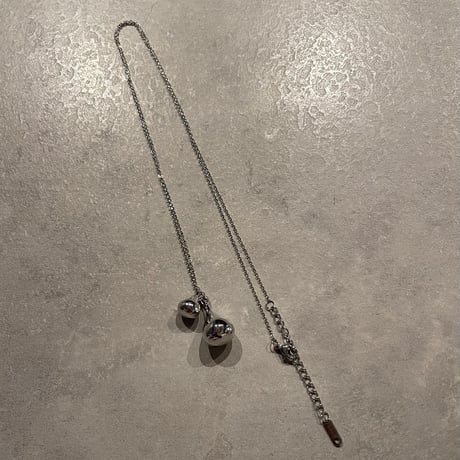 2501NC0284 / Double drop motif Necklace（Silver）
