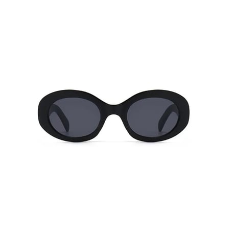 【 Select 】Vintage Oval High Quality Design Sunglasses (Black)
