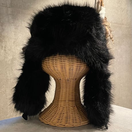 2510KC130104(S) / 2way volume flight fur cap（Black）