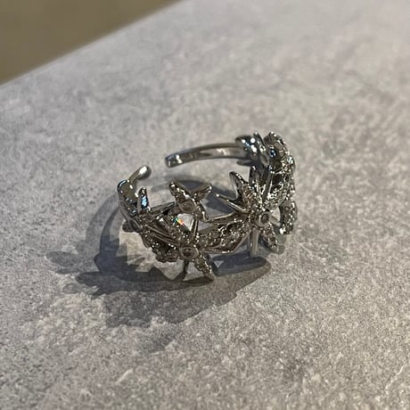 2601RG0724 / Shine stone ring（Silver）