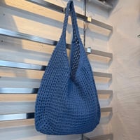 2606BG053(S) / Crochet Mesh Tote Bag (Blue)