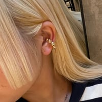 2411EC013 /  Ball circle 2piece Ear Cuff（Gold）