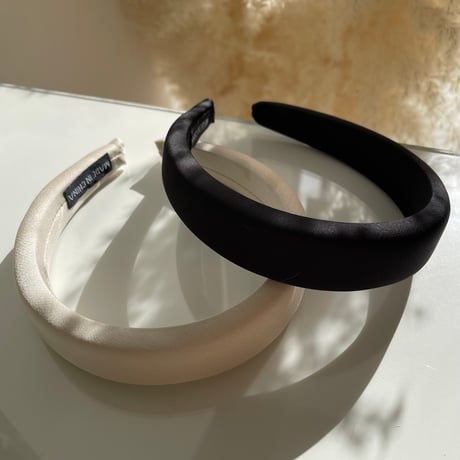 2401HA0047 / Volume satin headband（White）
