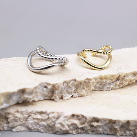 Metal Geometry Double Line  Earcuff （Gold） / EC076