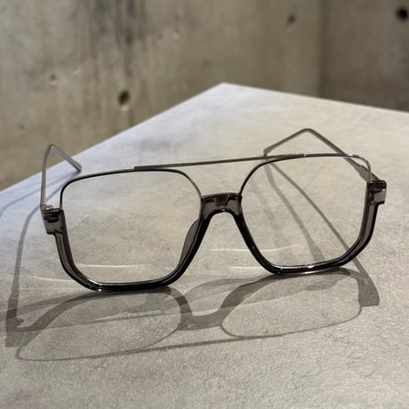 SE24SG_CA009/ square metal frame clear Sunglasses (Silver/Clear)