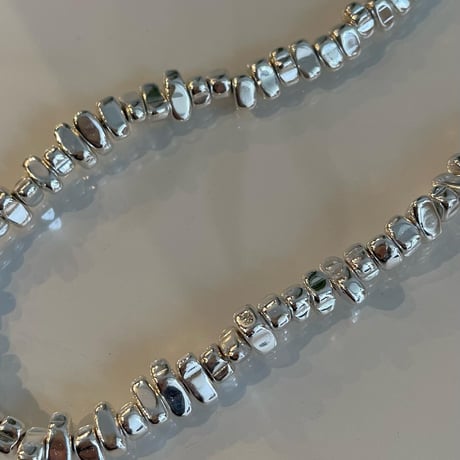 2311NC0209 / Metal beads chain Necklace（Silver）