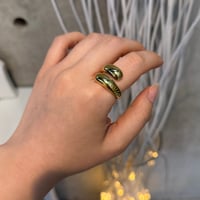 2604RG0779 / Twist drop ring（Gold）
