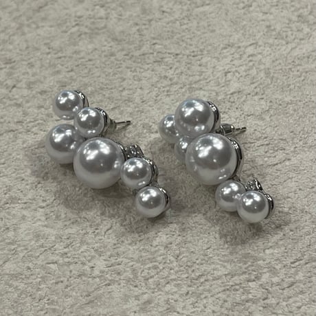 2405PR0722 / Grape Design Pearl Stone Pierce （Silver）