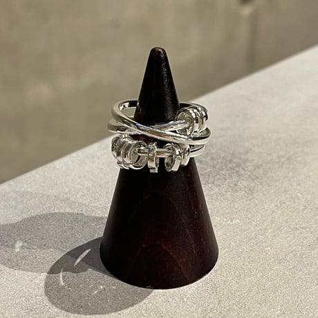 2410RG0534 / Many ring cross line ring（Silver）