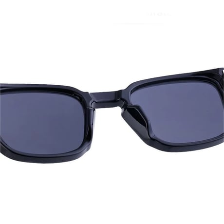 【 Select 】Vintage Rivets Square New Style Sunglasses (Matt Black/Grey)