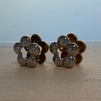 2604PR0843 / Bi-color flower pierce（Silver/Gold）
