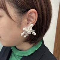 Irregular pearl flower clear pierce（Clear）/ 2210_PR0512
