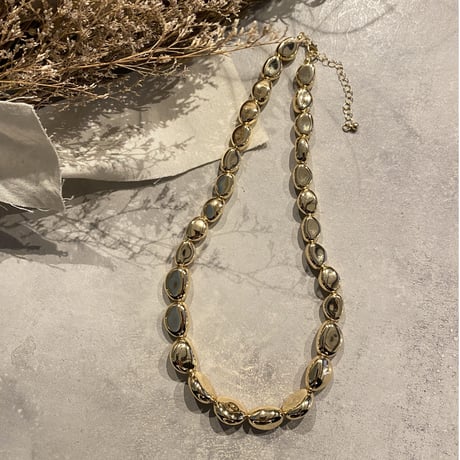 Irregular Metal Necklace（Gold）/ 2212-NC0168