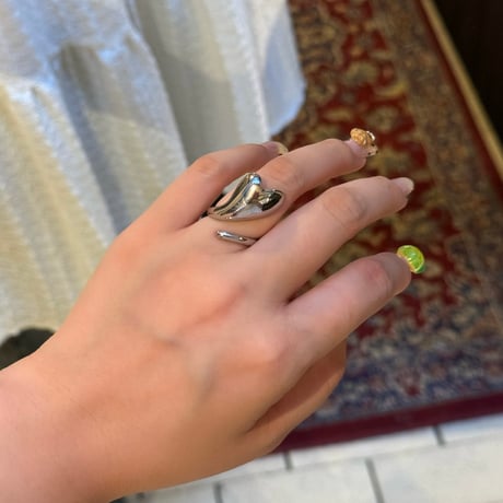 2408RG0505 / Wave Heart Design ring（Silver）