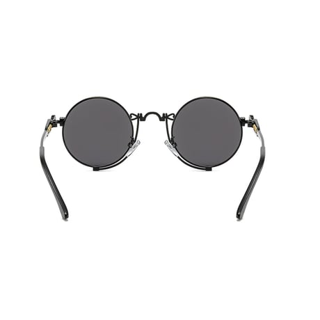 【 Select 】Vintage Style Metal Carving Frame Sunglasses (Black/Grey)