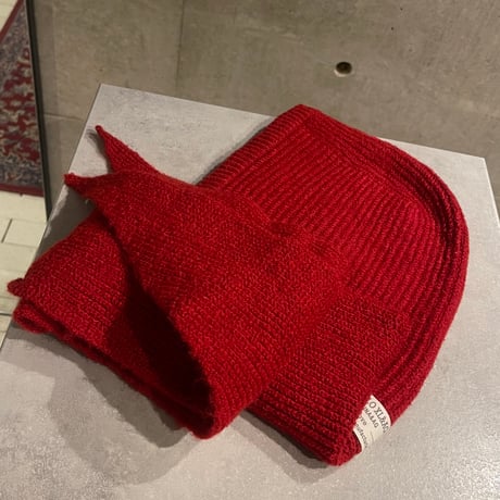 2512HW056#B(S)/ Hoodie muffler（Red）