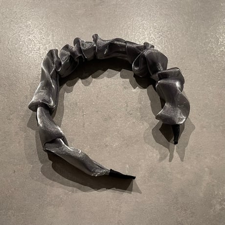2401HA0049 / Sheer gather headband（Gray）