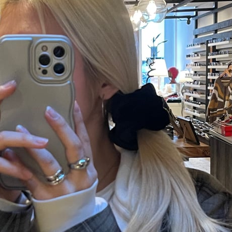 2511HA0075/ Color knit Hair rubber（Black)