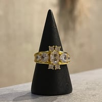2601RG0723 / Cross stone ring（Gold）